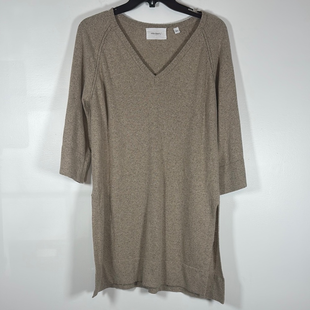 Sita Murt/ V-Neck Beige Knit Sweater Size 36 Made in Spain!